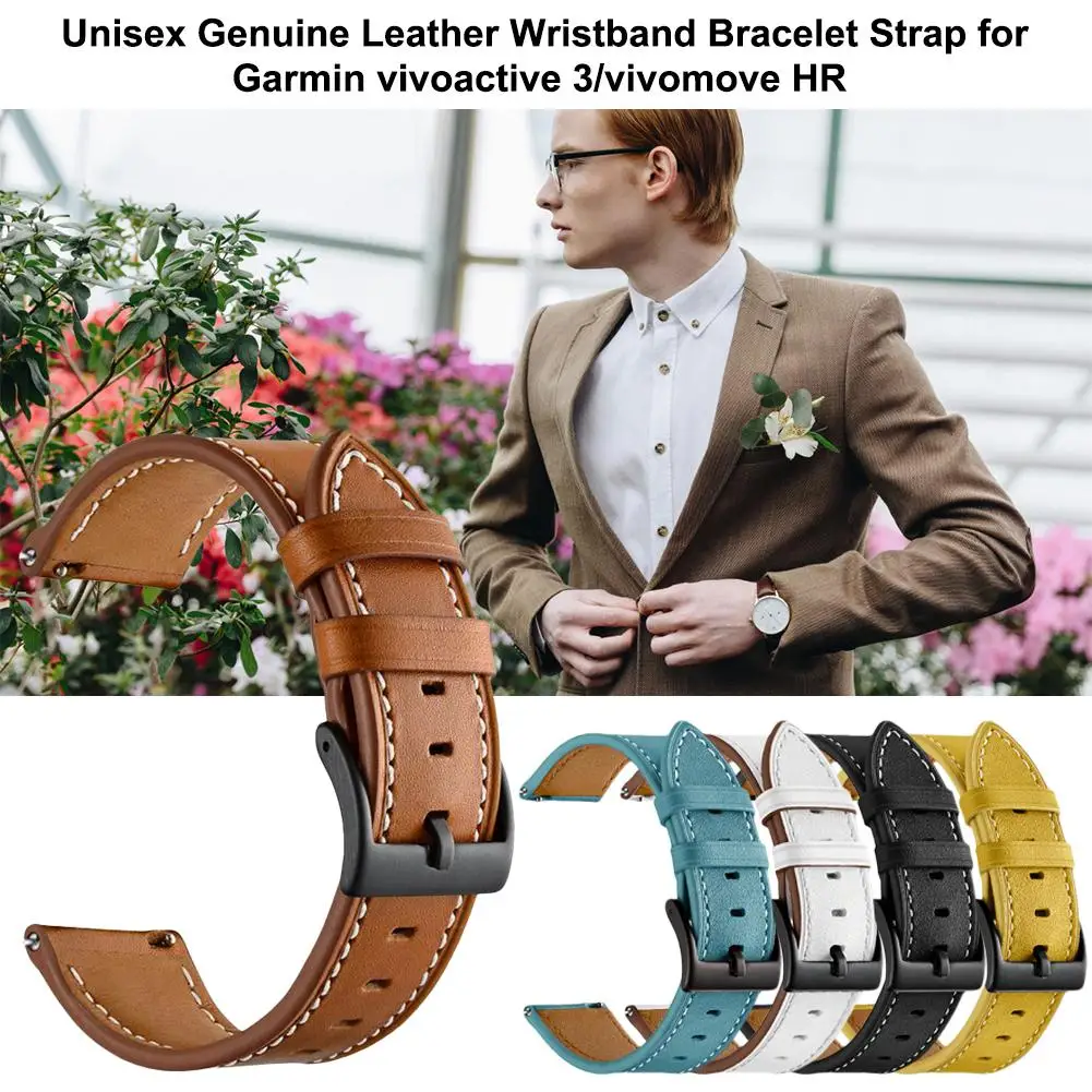 20mm Leather Replacement Wristwatch Band Top Layer Real Leather Watch Strap For Garmin Vivoactive 3/Vivomove HR
20mm Leather Replacement Wristwatch Band Top Layer Real Leather Watch Strap For Garmin Vivoactive 3/Vivomove HR