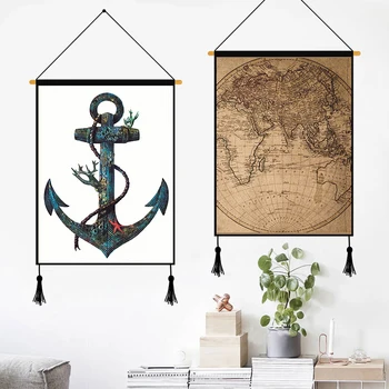 Mediterranean Worldmap Canvas Paintings Boat Hanging Wall Art Ship Anchor Nautical Pictures for Living Room Home Decoration
Mediterranean Worldmap Canvas Paintings Boat Hanging Wall Art Ship Anchor Nautical Pictures for Living Room Home Decoration