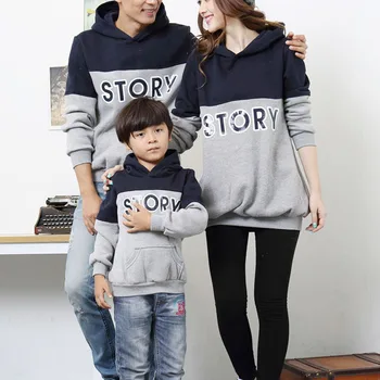 Family Matching Outfits Add Velvet Long Sleeve Hoodies T-shirt Gray Letter Cotton Pullovers Warm Father Son Sweater Kids Clothes
Family Matching Outfits Add Velvet Long Sleeve Hoodies T-shirt Gray Letter Cotton Pullovers Warm Father Son Sweater Kids Clothes