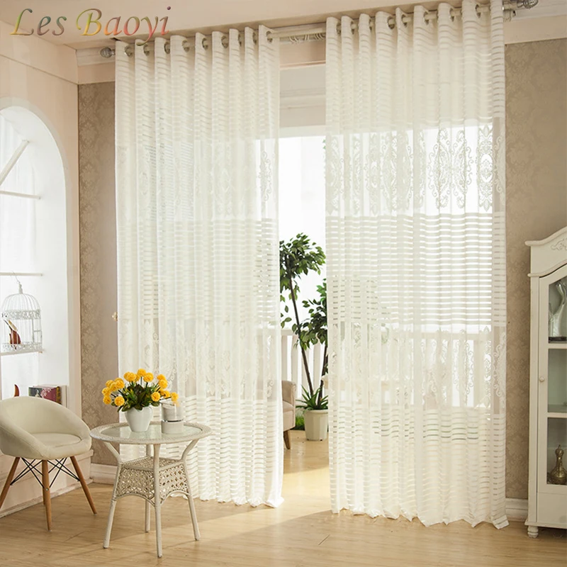 Les Baoyi White Window Screening Tulle High-grade Jacquard Stripe Luxury Curtains for Living Room Balcony Sheer Curtain CUR008
Les Baoyi White Window Screening Tulle High-grade Jacquard Stripe Luxury Curtains for Living Room Balcony Sheer Curtain CUR008