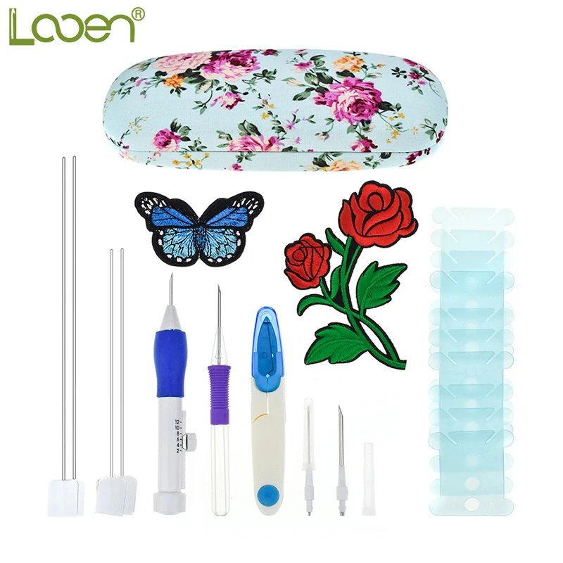 Looen New Magic Embroidery Pen Punch Needles Set Needle Scissors Flower Patterns Kit Knitting Sewing Tools For Women Mom Gift
Looen New Magic Embroidery Pen Punch Needles Set Needle Scissors Flower Patterns Kit Knitting Sewing Tools For Women Mom Gift