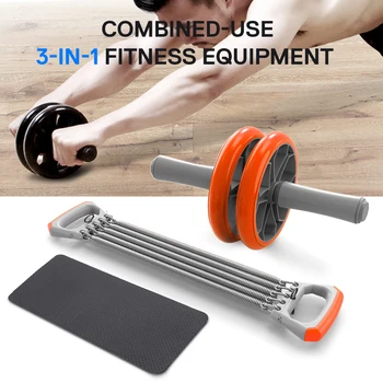 Self-Assembly 3-IN-1 Chest Pull Exerciser Push-up Handles Belly Roller Wheels Arm Expander Pull Bar Weight Exerciser Equipment 
Self-Assembly 3-IN-1 Chest Pull Exerciser Push-up Handles Belly Roller Wheels Arm Expander Pull Bar Weight Exerciser Equipment