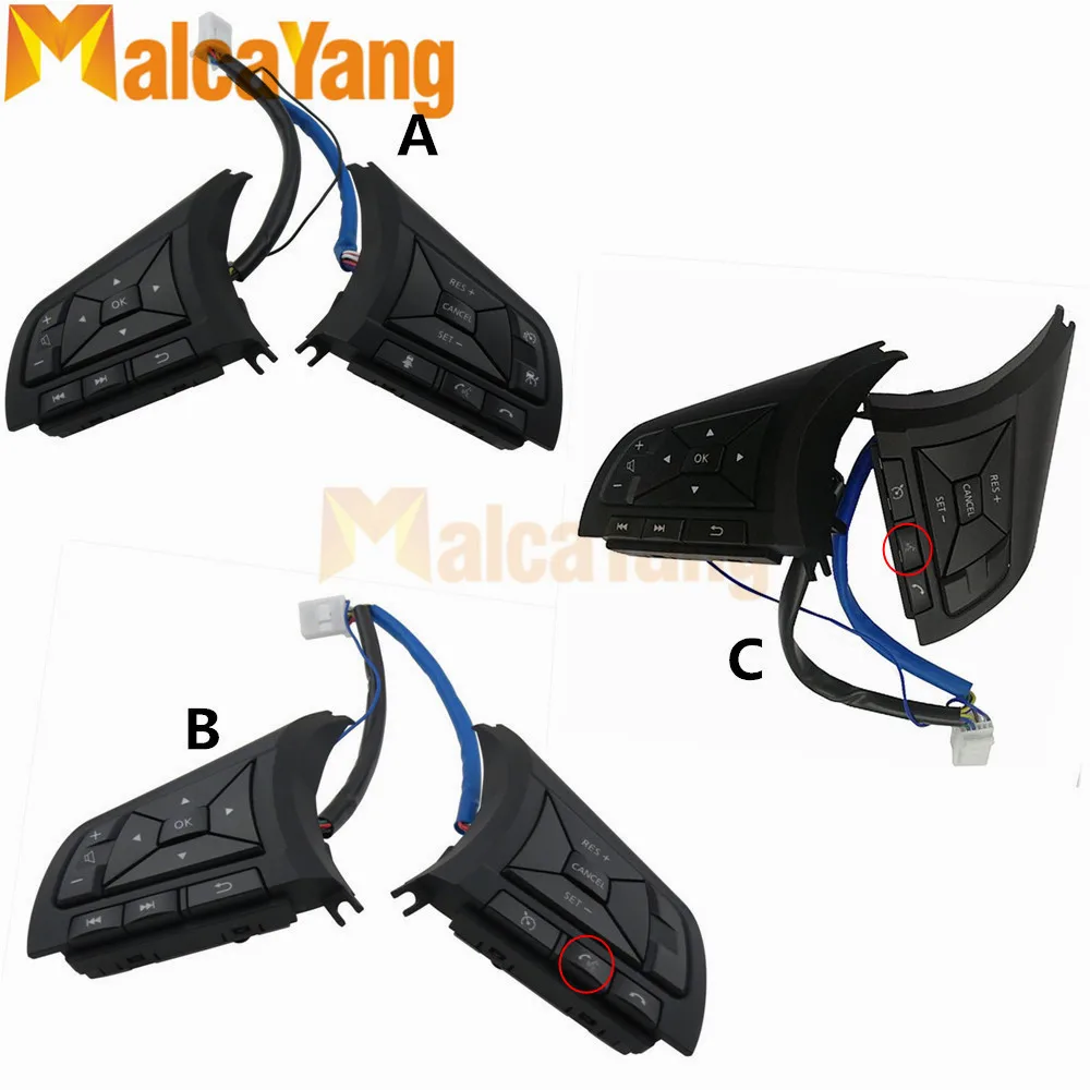 For Nissan Qashqai Serena 2017 Note LEAF Navar 2018 Multifunction Steering Wheel Button Cruise Control Switch
For Nissan Qashqai Serena 2017 Note LEAF Navar 2018 Multifunction Steering Wheel Button Cruise Control Switch