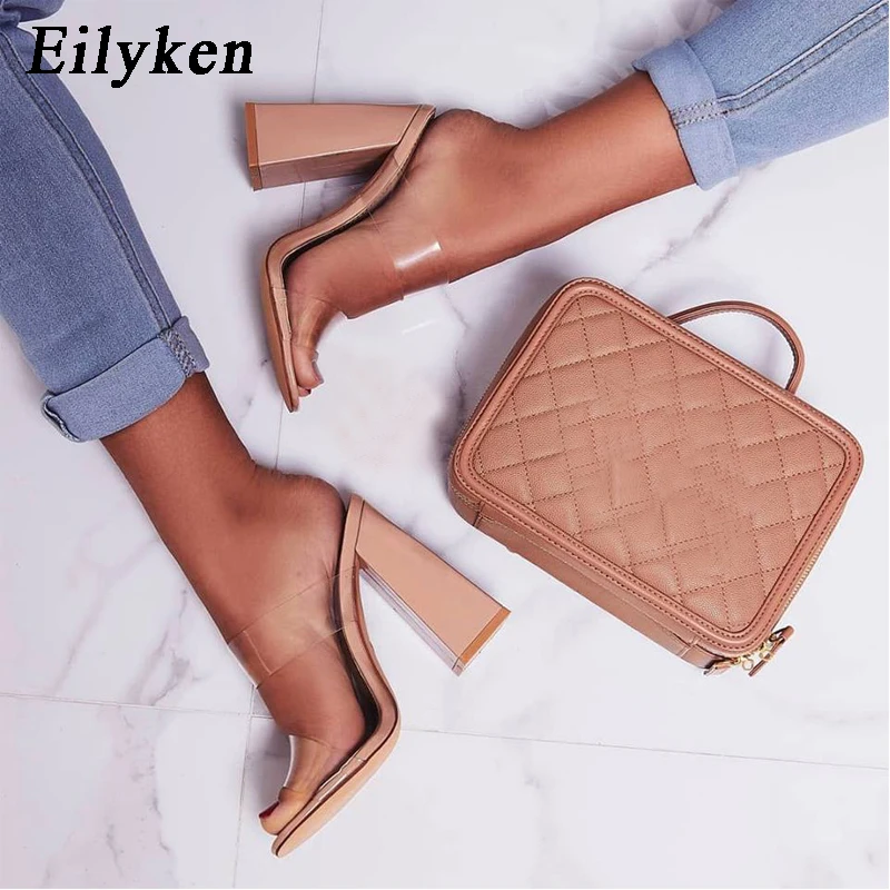 Eilyken 2019 New Summer Slippers PVC Transparent Square Heels Shoes Women Clear Slides high heels Sandals Shoes Size 35-42
Eilyken 2019 New Summer Slippers PVC Transparent Square Heels Shoes Women Clear Slides high heels Sandals Shoes Size 35-42