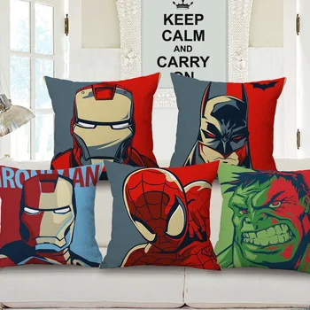 Cartoon spiderman Hulk iron Man cotton Linen cushion cover Vintage Home Sofa Chair Seat Decorative Pillow case 45x45cm Decor
Cartoon spiderman Hulk iron Man cotton Linen cushion cover Vintage Home Sofa Chair Seat Decorative Pillow case 45x45cm Decor