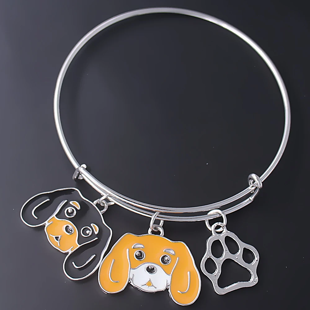 Fashion Pet Dog Metal Pendant Jewelry Bracelet Cavalier King Black and Tan Dog Paw Print charm Bangle dropship
Fashion Pet Dog Metal Pendant Jewelry Bracelet Cavalier King Black and Tan Dog Paw Print charm Bangle dropship