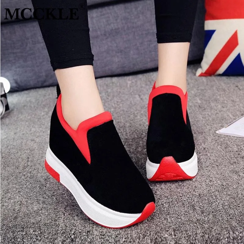 MCCKLE Autumn Casual Flat Platform Height Increasing Women Ladies Flock Slip On Creepers Shoes Female Footwear
MCCKLE Autumn Casual Flat Platform Height Increasing Women Ladies Flock Slip On Creepers Shoes Female Footwear