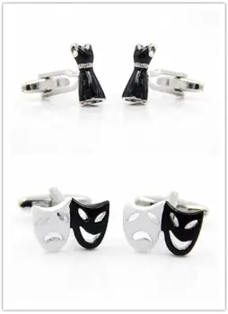 10pairs/lot Copper Plating Black&White Smile Cry Mask Cufflinks 3D Enamel Lady Evening Dress Cuff Links Men's Jewelry Wholesale
10pairs/lot Copper Plating Black&White Smile Cry Mask Cufflinks 3D Enamel Lady Evening Dress Cuff Links Men's Jewelry Wholesale