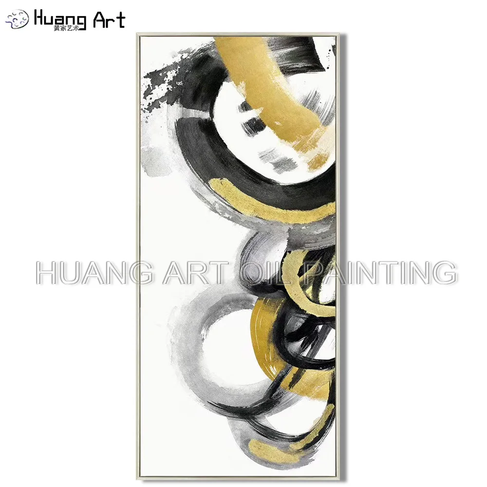 Wholesale Superb Artist Hand-painted Golden Black and Gray Color Modern Abstract Oil Painting Popular Big Circle Oil Picture Art
Wholesale Superb Artist Hand-painted Golden Black and Gray Color Modern Abstract Oil Painting Popular Big Circle Oil Picture Art