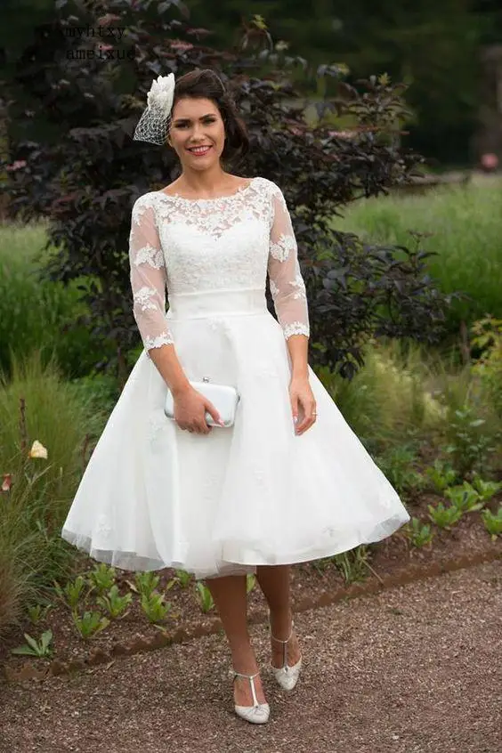 Cheap Short Wedding Dress 2019 With Sleeves Boho Beach Dresses Backless A Line White Bride New Trumpet Plus Size Bridal Gown
Cheap Short Wedding Dress 2019 With Sleeves Boho Beach Dresses Backless A Line White Bride New Trumpet Plus Size Bridal Gown