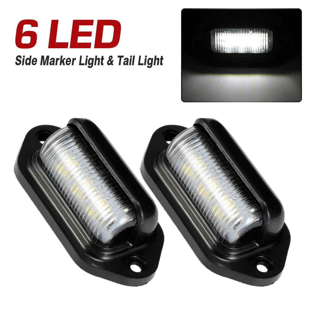 2pcs 6 Led 12V Car Side Markers Light Tail Decoration Lights Waterproof for Trailer Caravans UTE Campers ATV Boats D20
2pcs 6 Led 12V Car Side Markers Light Tail Decoration Lights Waterproof for Trailer Caravans UTE Campers ATV Boats D20