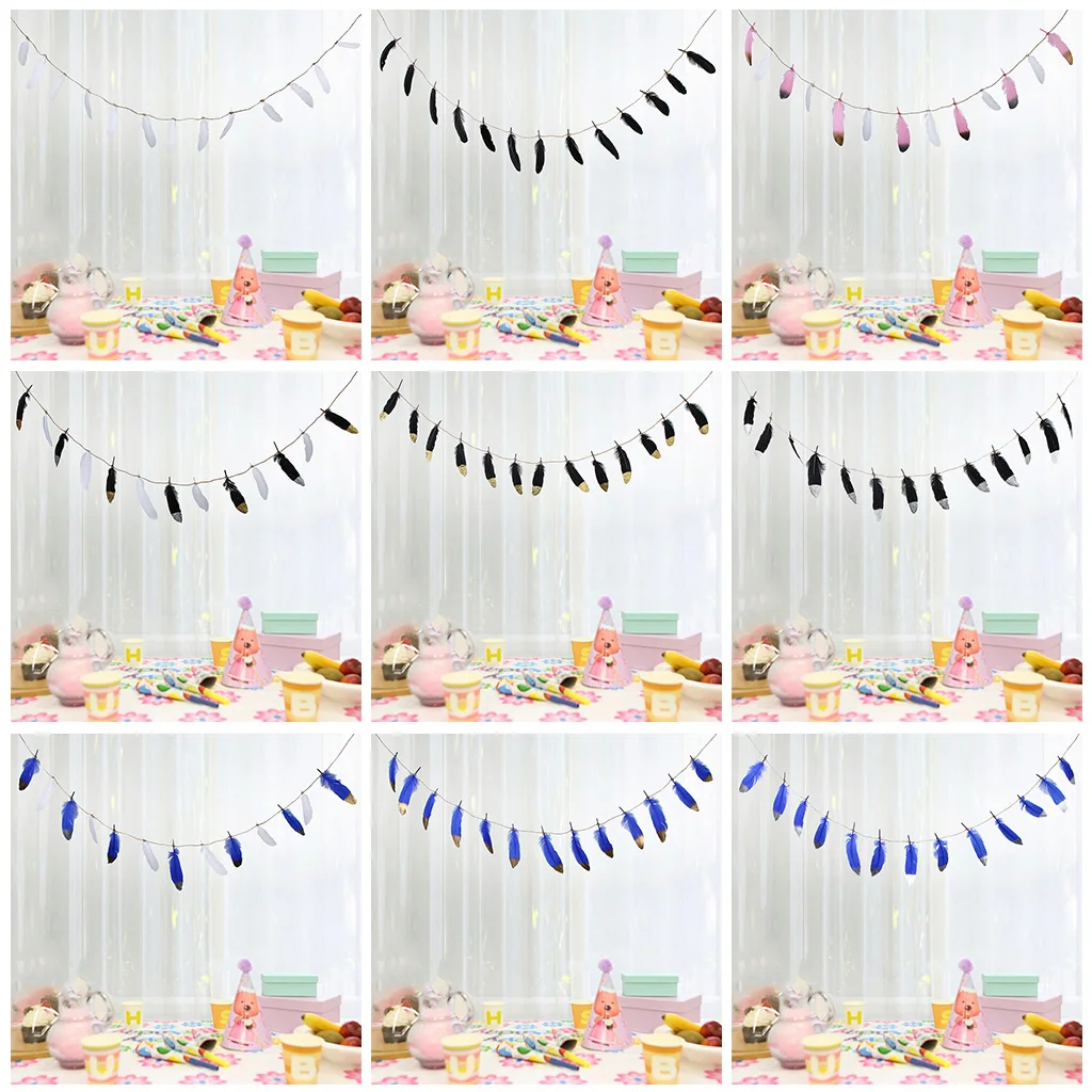 Wedding Decoration Feather Banner Hanging Garland Birthday Baby Shower Party Ornaments
Wedding Decoration Feather Banner Hanging Garland Birthday Baby Shower Party Ornaments