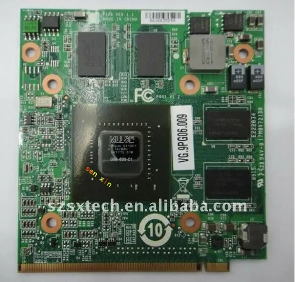100% new 9600M GT(G96-630-C1) DDR2 MXMII 1024MB 128bit ,VG.9PG06.009, VGA card for Acer 6930G,6935G ect.
100% new 9600M GT(G96-630-C1) DDR2 MXMII 1024MB 128bit ,VG.9PG06.009, VGA card for Acer 6930G,6935G ect.