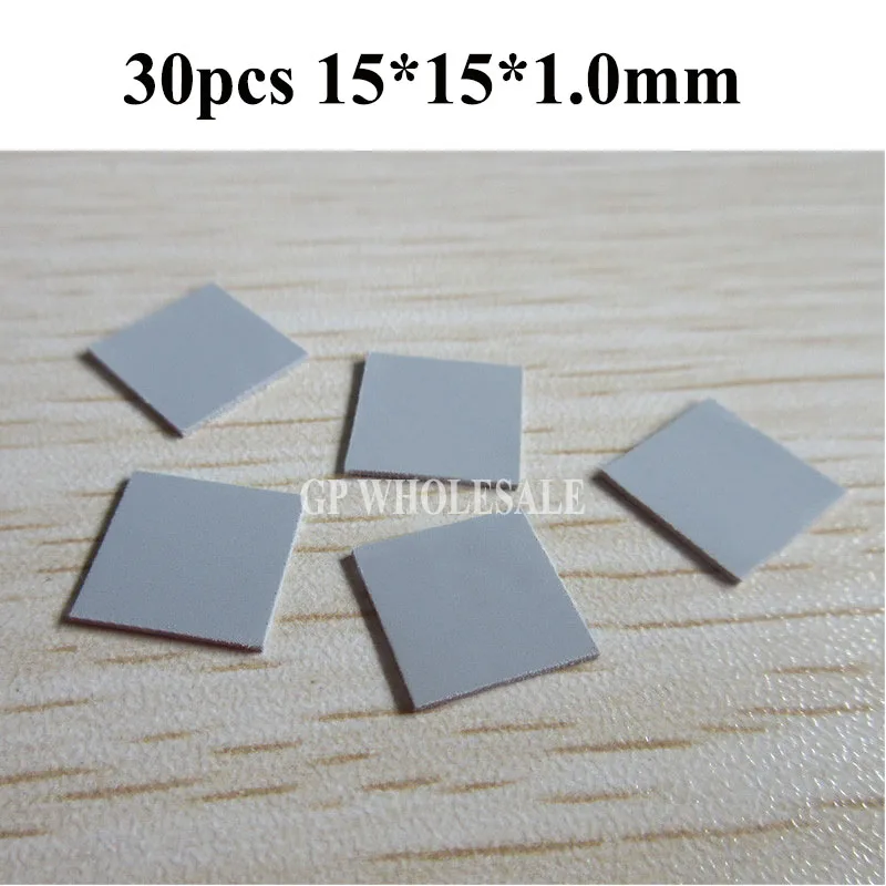 Crazy Promotion!! 30pcs 15mm*15mm*1.0mm Thermal Conductive Thermal Pads Mat for Laptop Repair, LED Chips VGA GPU Heat Transfer
Crazy Promotion!! 30pcs 15mm*15mm*1.0mm Thermal Conductive Thermal Pads Mat for Laptop Repair, LED Chips VGA GPU Heat Transfer
