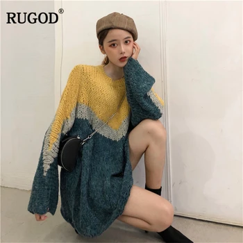 RUGOD Vintage Fashion Striped Women Pullovers Plus Size O-Neck Knitted Winter Clothes Casual Women Sweaters sueter mujer
RUGOD Vintage Fashion Striped Women Pullovers Plus Size O-Neck Knitted Winter Clothes Casual Women Sweaters sueter mujer