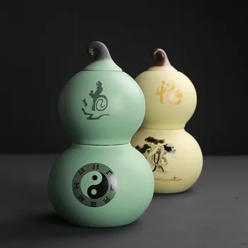 Taiji Bagua double gourd pot, ceramic tea pot, sealed storage tank, tea warehouse, large gift, customized logo
Taiji Bagua double gourd pot, ceramic tea pot, sealed storage tank, tea warehouse, large gift, customized logo