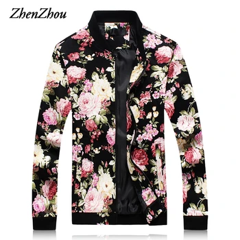 Autumn Bomber Jacekt Men Windbreakers Floral Print Slim Fit Mens Jackets And Coats Plus Size M-5XL Men Clothes 2019
Autumn Bomber Jacekt Men Windbreakers Floral Print Slim Fit Mens Jackets And Coats Plus Size M-5XL Men Clothes 2019