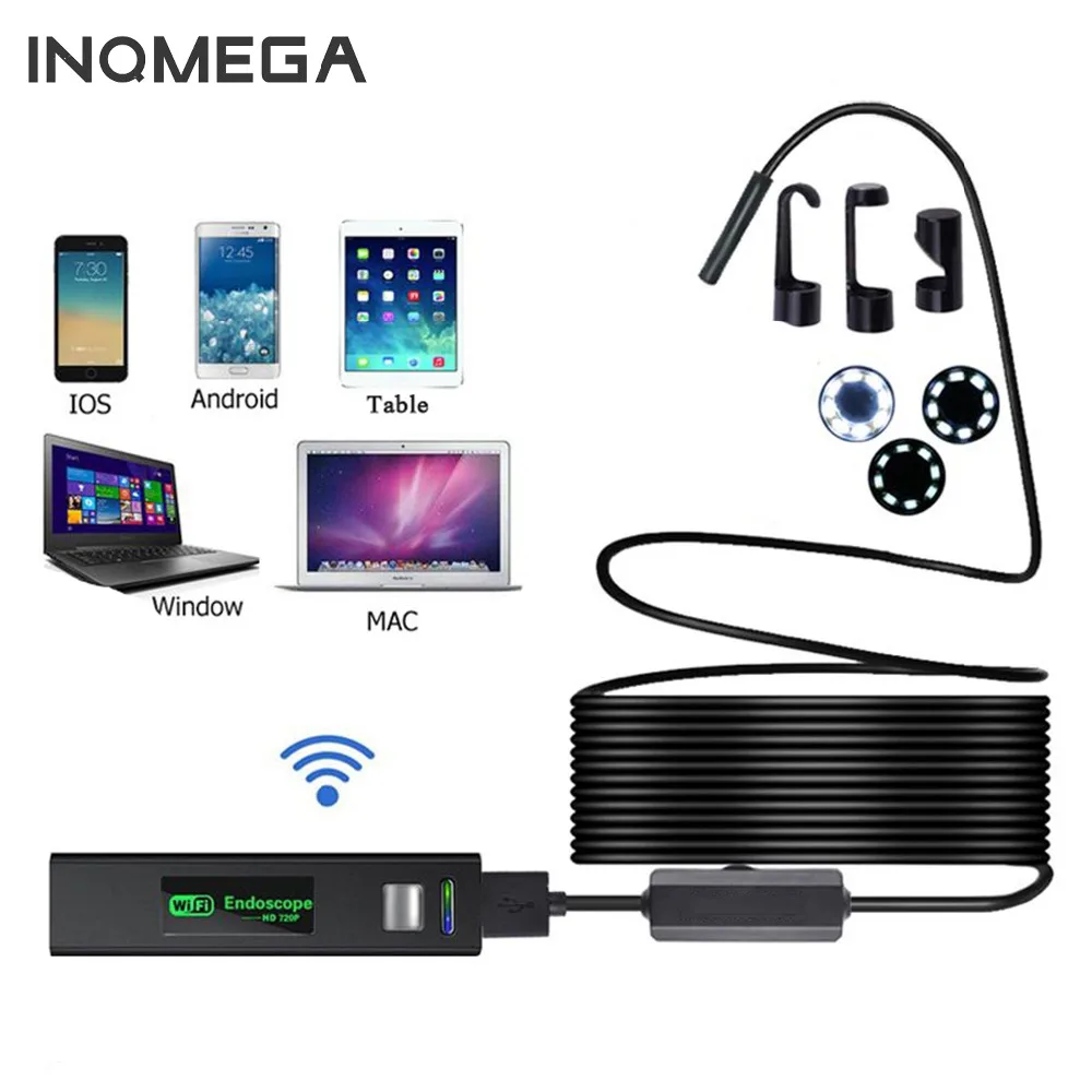 INQMEGA HD 1200P 1-5M Mini IP67 WIFI Endoscope Camera Waterproof Soft Cable Inspection Camera 8mm 8LED Endoscope Borescope
INQMEGA HD 1200P 1-5M Mini IP67 WIFI Endoscope Camera Waterproof Soft Cable Inspection Camera 8mm 8LED Endoscope Borescope