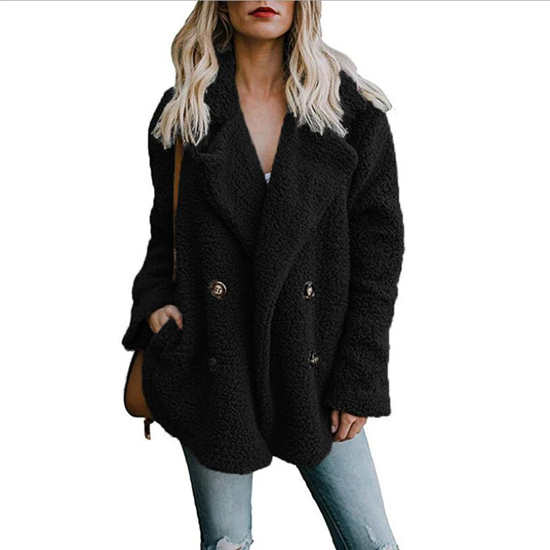 Thick Teddy Coats Woman Winter Lapel Long Sleeve Fluffy Warm Hairy Fake Fur Jackets Female Button Pockets 2022 Size 5XL Overcoat
Thick Teddy Coats Woman Winter Lapel Long Sleeve Fluffy Warm Hairy Fake Fur Jackets Female Button Pockets 2022 Size 5XL Overcoat