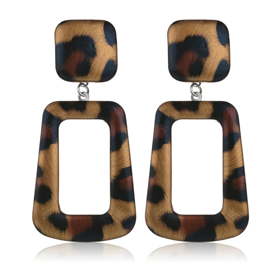PU Leather Wrapped Square Leopard Earings Women's Big Statement Party Earrings Jewelry Gifts Boho Animal Skin Print Earrings
PU Leather Wrapped Square Leopard Earings Women's Big Statement Party Earrings Jewelry Gifts Boho Animal Skin Print Earrings