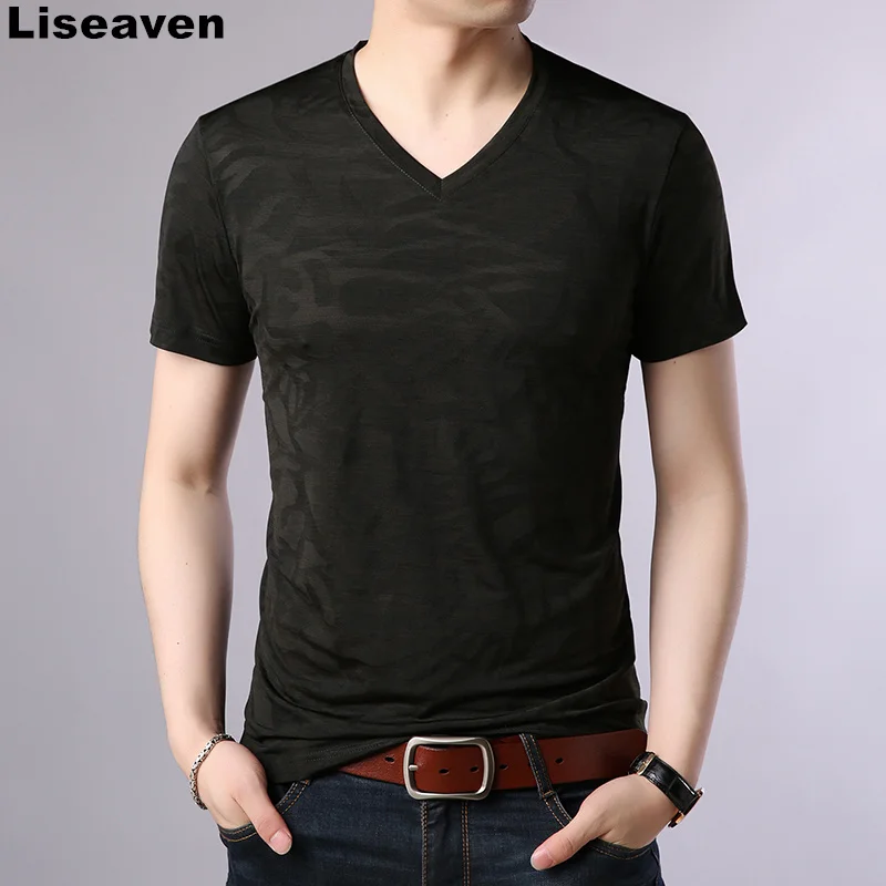 Liseaven Fashion Short Sleeve Tees Men T Shirt Casual V-Neck Summer T-Shirt Men Brand Clothing Mens Tshirts
Liseaven Fashion Short Sleeve Tees Men T Shirt Casual V-Neck Summer T-Shirt Men Brand Clothing Mens Tshirts