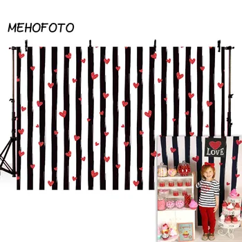 MEHOFOTO Valentine's Day Background Black and White Stripe Red Hearts Love Pattern Birthday Party Decoration Photography Studio
MEHOFOTO Valentine's Day Background Black and White Stripe Red Hearts Love Pattern Birthday Party Decoration Photography Studio