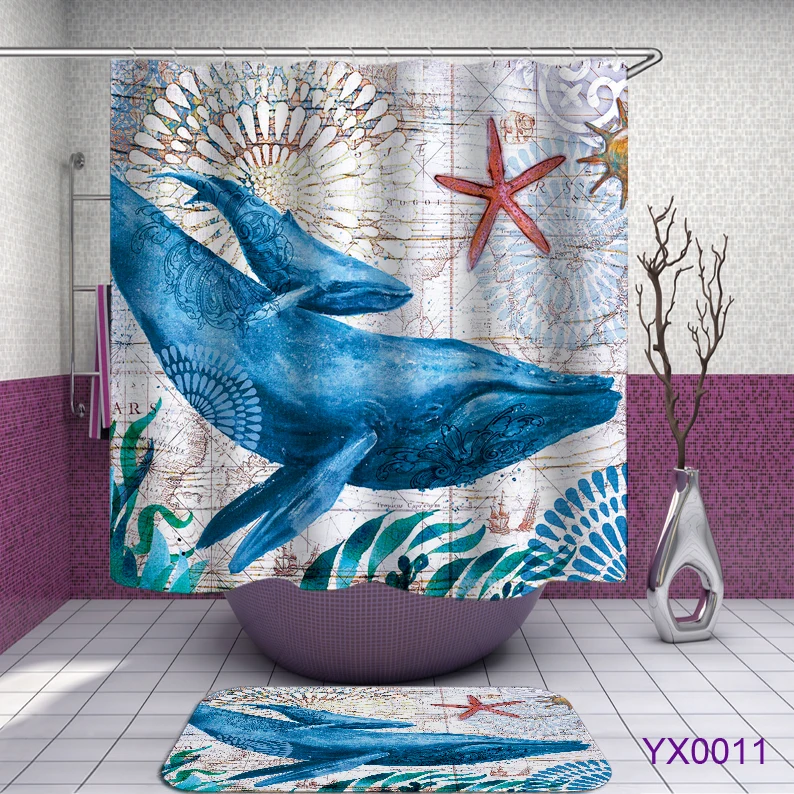 Shower Curtain Sketch Dolphin bath Curtain animal Fabric 3d WaterProof Marine life blue cartoon curtain for bathroom hooks
Shower Curtain Sketch Dolphin bath Curtain animal Fabric 3d WaterProof Marine life blue cartoon curtain for bathroom hooks