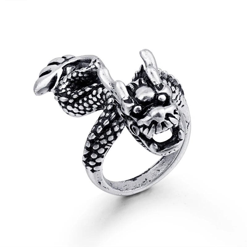 1PC European Personality Dragon Anel Open Ring For Women Men Vintage Silver Stereoscopic Animals Finger Ring Jewelry R60-3
1PC European Personality Dragon Anel Open Ring For Women Men Vintage Silver Stereoscopic Animals Finger Ring Jewelry R60-3