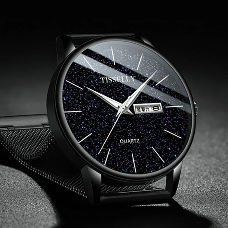 2019 Hot Sale Simple Noble Men's Black Watch Steel Belt Star Sky Rope Bracelet Watch Polygon Gift Clock
2019 Hot Sale Simple Noble Men's Black Watch Steel Belt Star Sky Rope Bracelet Watch Polygon Gift Clock