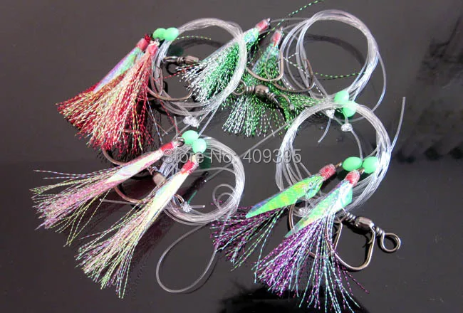 100pcs 5/0 6/0 7/0 Flasher rig Sabiki lures Sabiki rigs each package with 2 fishing hook Sea fishing lure Free shipping
100pcs 5/0 6/0 7/0 Flasher rig Sabiki lures Sabiki rigs each package with 2 fishing hook Sea fishing lure Free shipping
