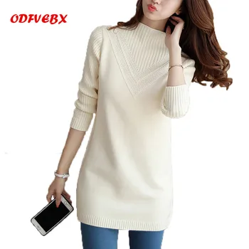 Plus size S-3XL sweater coat female mid-length autumn winter women half-high collar slim fit inside bottoming knitting jacket
Plus size S-3XL sweater coat female mid-length autumn winter women half-high collar slim fit inside bottoming knitting jacket