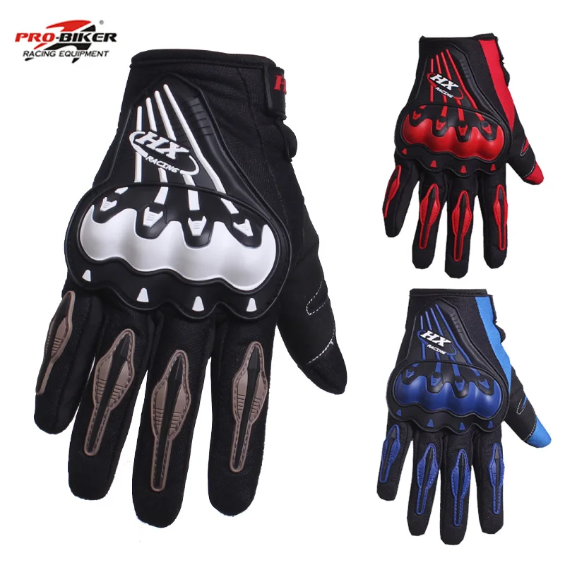 

Pro-biker Motorcycle Full Finger HX Gloves Riding Cycling Protective Gears MCS18 Gants Moto Luvas 3 colors Motocross Glove