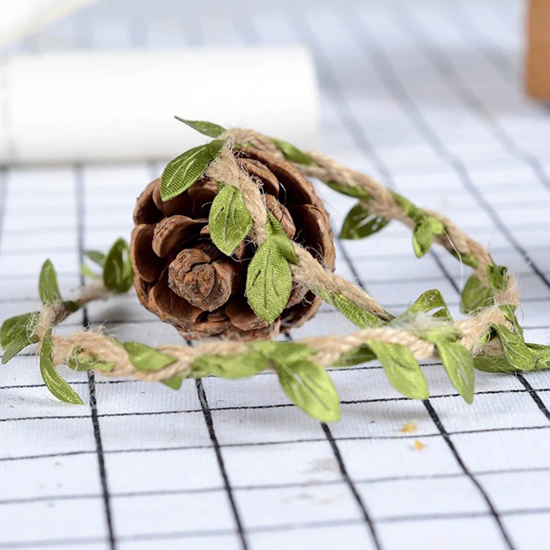 5M Natural Artificial Leaf Jute Jute String Rope Burlap Ribbon DIY Vintage Craft for Home Wedding Party Decoration
5M Natural Artificial Leaf Jute Jute String Rope Burlap Ribbon DIY Vintage Craft for Home Wedding Party Decoration