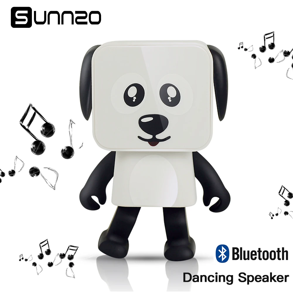 Фото Sunnzo Беспроводной Bluetooth Колонки Портативный танец робот собака Динамик | Потолочная акустика (32843786238)