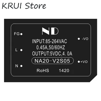 NA20-V2S05 switching power 5v ac dc converter 220V to 5V 4a low ripple isolated ac-dc power module 5V
NA20-V2S05 switching power 5v ac dc converter 220V to 5V 4a low ripple isolated ac-dc power module 5V