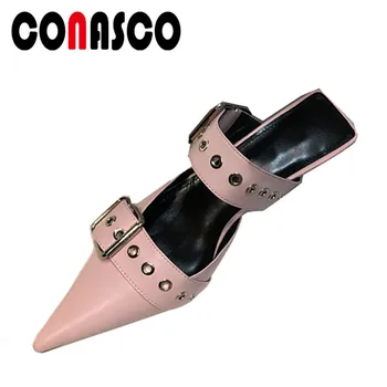 CONASCO Summer New Fashion Punk Sexy Buckle Women Sandals Brand Design Pointed Toe Strange Style Party Casual Rome Shoes Woman
CONASCO Summer New Fashion Punk Sexy Buckle Women Sandals Brand Design Pointed Toe Strange Style Party Casual Rome Shoes Woman