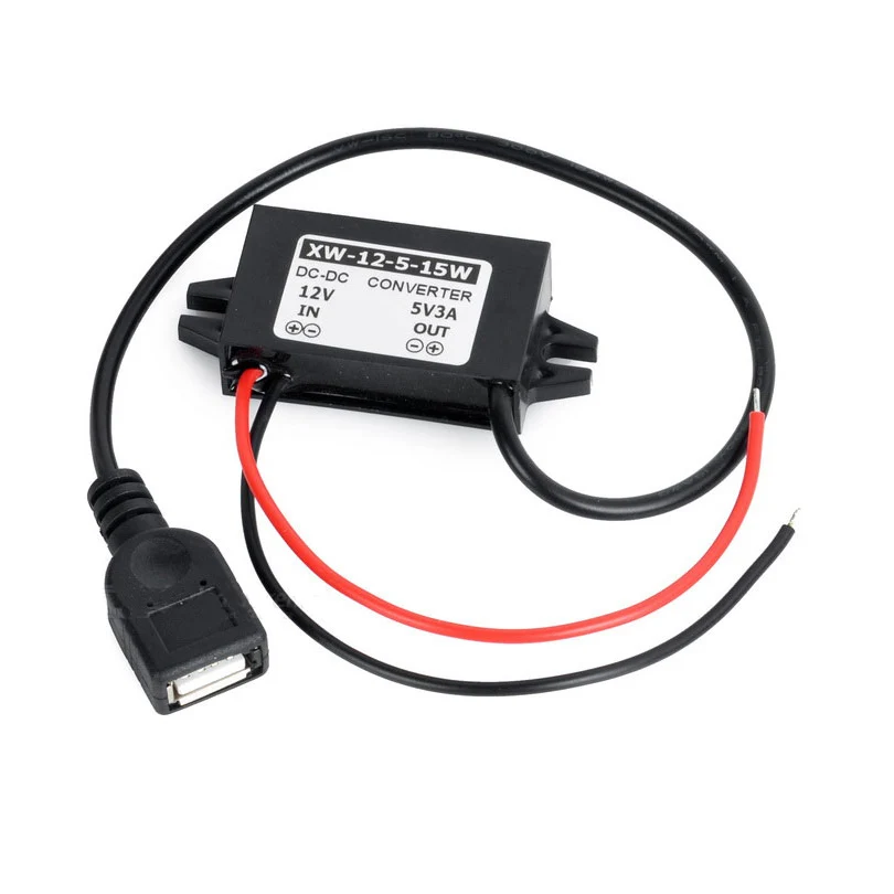 DC to DC Step Down Converter Inverter 12V to 5V 3A 15W Power Supply USB Female Port DC Power Converter Adapter Cable
DC to DC Step Down Converter Inverter 12V to 5V 3A 15W Power Supply USB Female Port DC Power Converter Adapter Cable