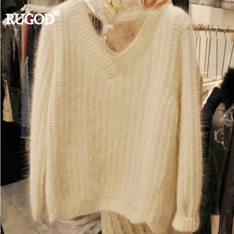 RUGOD 2019 Autumn Winter New Arrival V-Neck Women Sweater Chic Cotton Knitteed Pullovers Female Warm Solid Comfortabe Clothing
RUGOD 2019 Autumn Winter New Arrival V-Neck Women Sweater Chic Cotton Knitteed Pullovers Female Warm Solid Comfortabe Clothing