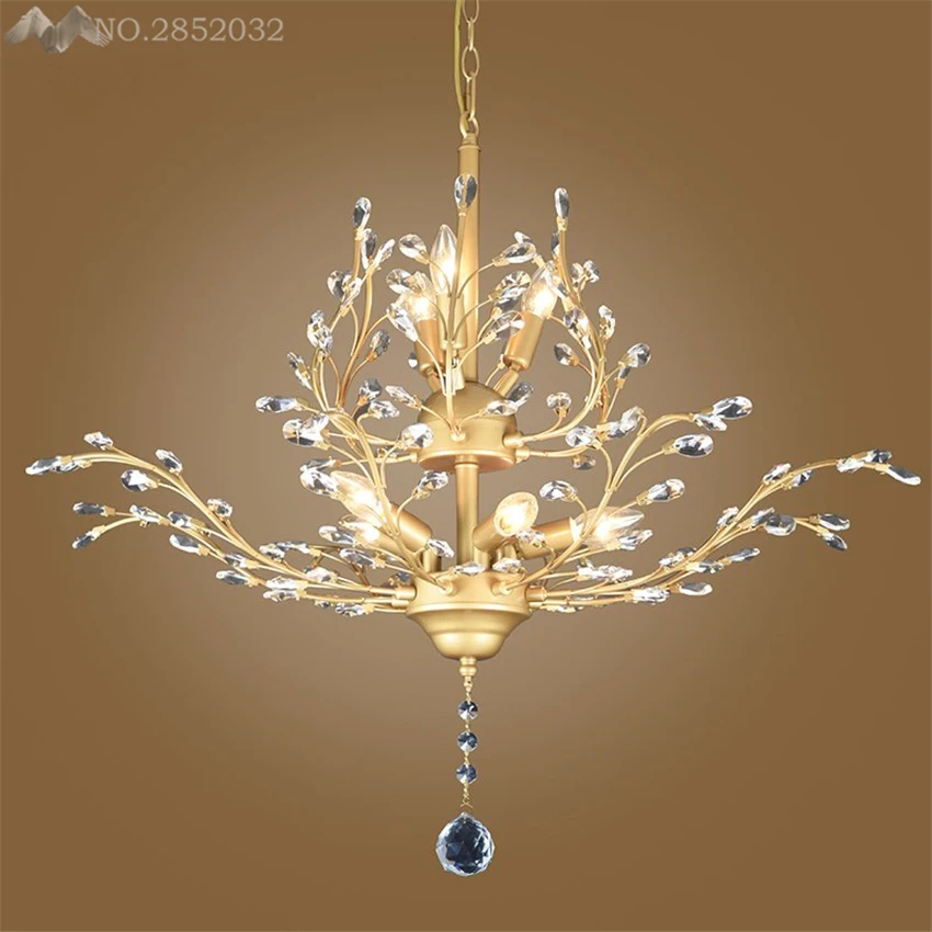 American Village Retro K9 Crystal Chandeliers Lights European Style Iron Lamps Living Room Bedroom Restaurant Indoor Lighting
American Village Retro K9 Crystal Chandeliers Lights European Style Iron Lamps Living Room Bedroom Restaurant Indoor Lighting