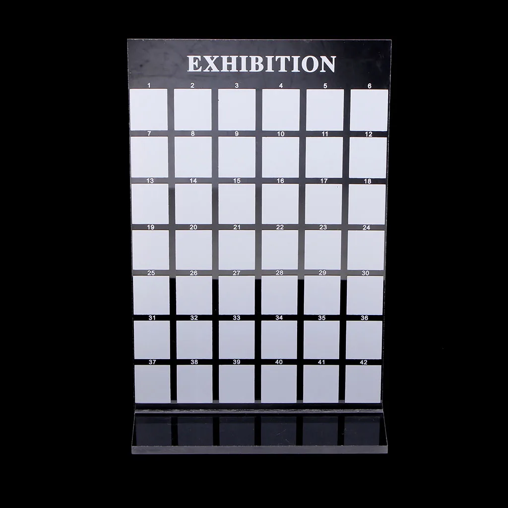 42 Grids High Qulity Clear Acrylic Tip Stand for Practice Use Practice Training Nail Art False Tips Display Training Tool
