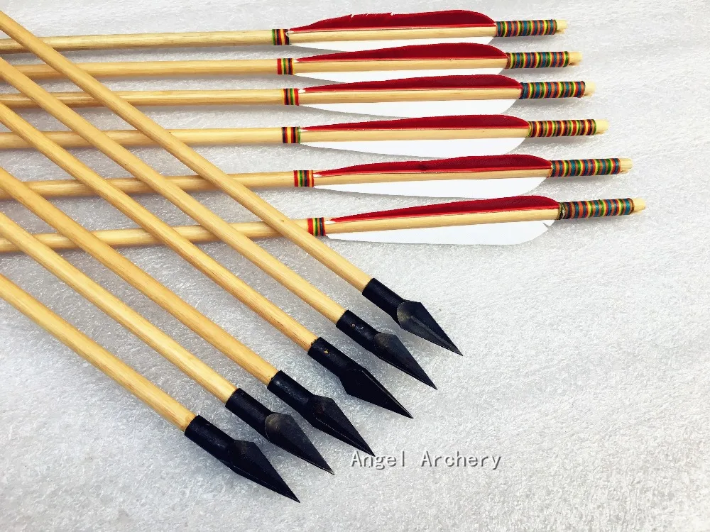 12PK Angel Archery handmade medieval wooden arrow hunting arrows Turkey feathers 26''-33''
12PK Angel Archery handmade medieval wooden arrow hunting arrows Turkey feathers 26''-33''