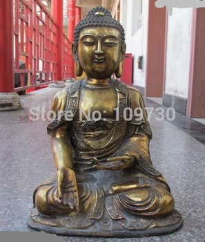 002963 Chinese Tibet Mysterious Folk Temple bronze Gild Sakyamuni buddha statue 
002963 Chinese Tibet Mysterious Folk Temple bronze Gild Sakyamuni buddha statue