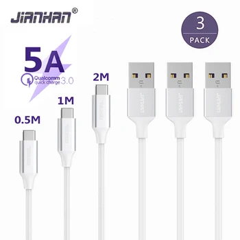 JIANHAN USB Type-C Cable 5A Fast Charging & Sync Data Type-C USB Charger Cable for Macbook Xiaomi 4c NEXUS 5X
JIANHAN USB Type-C Cable 5A Fast Charging & Sync Data Type-C USB Charger Cable for Macbook Xiaomi 4c NEXUS 5X