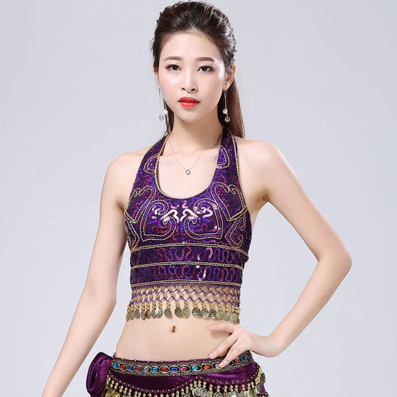 Women Sexy Belly Dance Sequin Bra Tassel Top with Chest Pad Party Club Wear Costume Backless Coins Halter Crop Top
Women Sexy Belly Dance Sequin Bra Tassel Top with Chest Pad Party Club Wear Costume Backless Coins Halter Crop Top