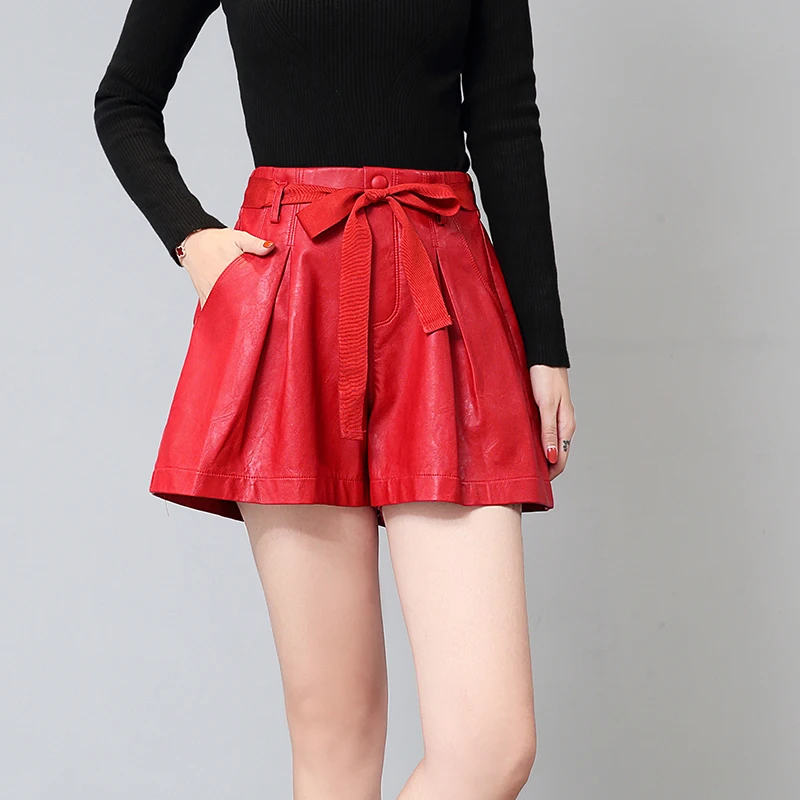 Red Shorts Female New Original Design Spring and Autumn High Waist Was Thin Show Long Leg PU Leather Sexy Shorts Women
Red Shorts Female New Original Design Spring and Autumn High Waist Was Thin Show Long Leg PU Leather Sexy Shorts Women