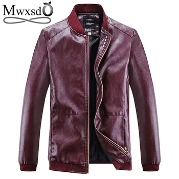 Mwxsd brand Casual men's Leather Jackets slim fit Motorcycle zipper PU leather jacket for Winter Autumn male high quality Coat
Mwxsd brand Casual men's Leather Jackets slim fit Motorcycle zipper PU leather jacket for Winter Autumn male high quality Coat