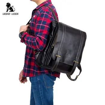 LAOSHIZI LUOSEN Fashion Genuine Leather Men Backpacks Male Zipper Designer School Backpack Men's Travel Cowhide Backpack Laptop
LAOSHIZI LUOSEN Fashion Genuine Leather Men Backpacks Male Zipper Designer School Backpack Men's Travel Cowhide Backpack Laptop