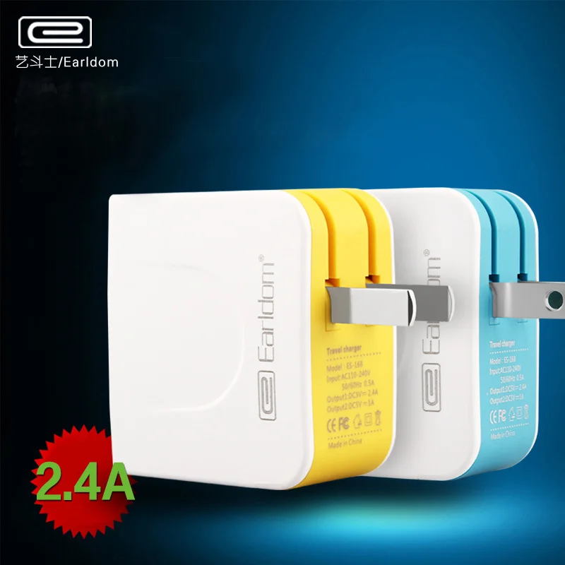 Earldom 5V 2.4A 2 Dual Port USB Fast Charging Cell Phone Charger For Apple Android Cell Phone Tablet With Charging Indicator
Earldom 5V 2.4A 2 Dual Port USB Fast Charging Cell Phone Charger For Apple Android Cell Phone Tablet With Charging Indicator