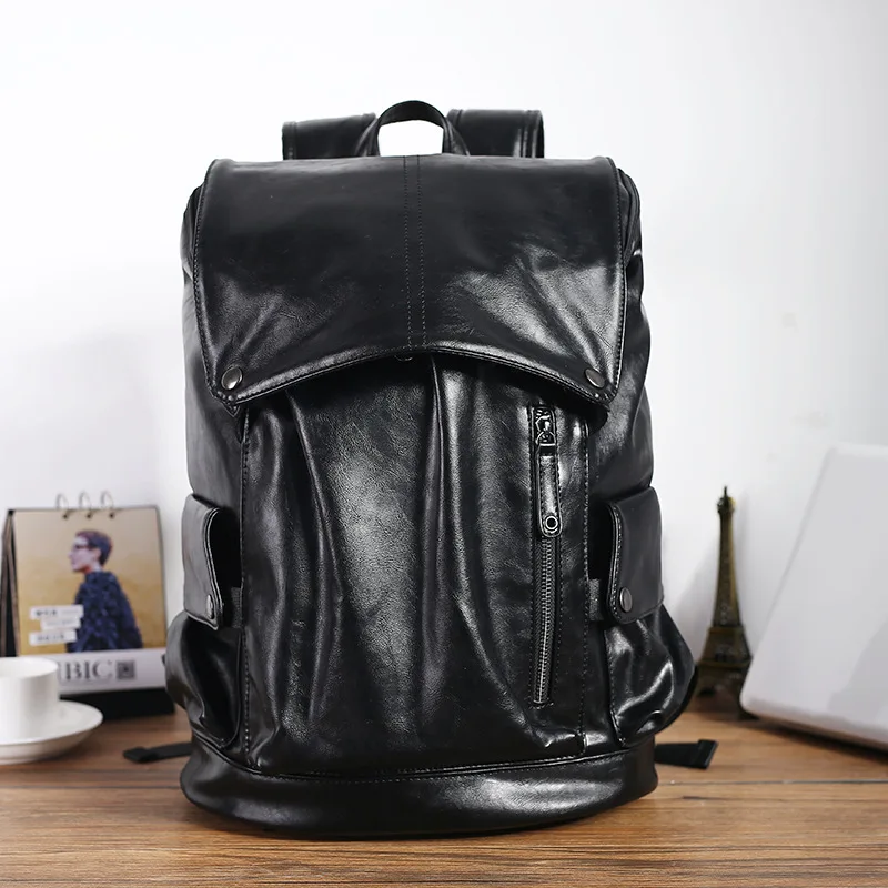 Men Notebook Backpack Black PU Leather Backpack for Men USB Charging Male Travel Backpack Men rucksacks
Men Notebook Backpack Black PU Leather Backpack for Men USB Charging Male Travel Backpack Men rucksacks