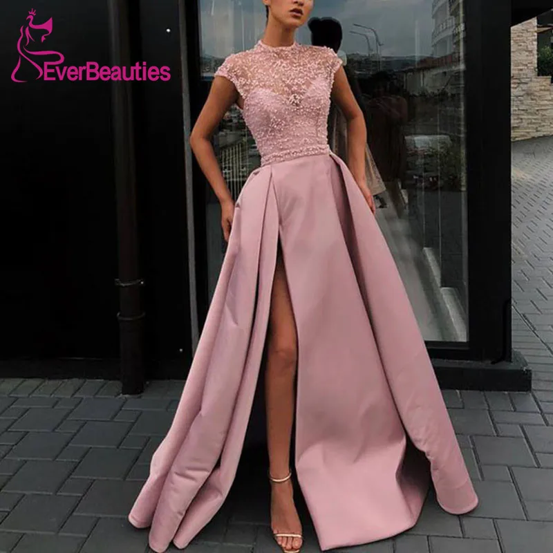 Robe De Soiree 2019 Long Evening Dresses Satin Lace Beaded Evening Party Dresses Formal Dress
Robe De Soiree 2019 Long Evening Dresses Satin Lace Beaded Evening Party Dresses Formal Dress